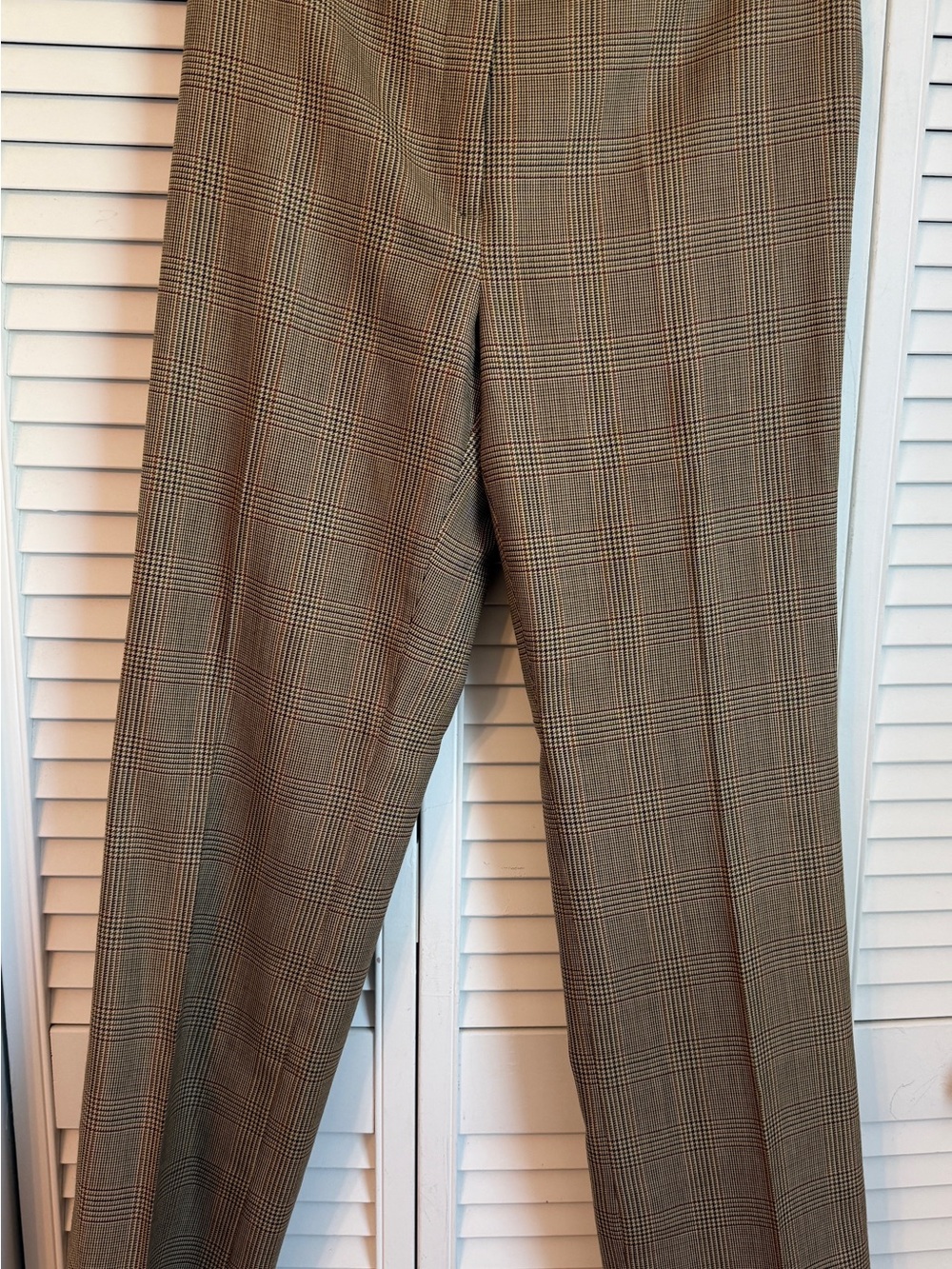 Brooks Brothers Womens Wool Glen Check Plaid Pleated Pants Size 12 Heritage Prep